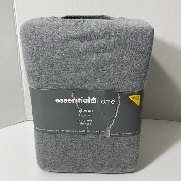 Grey Queen Sheet Set Tshirt Soft